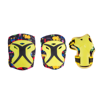 Набор защиты Tech Team Safe Fit Kids 3.0 Yellow (Жёлтый) Размер S